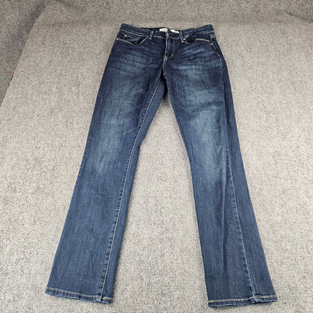 Signature by‎ Levi Strauss & Co Womens Mid Rise Slim Jeans Dark Wash Blue 32x31